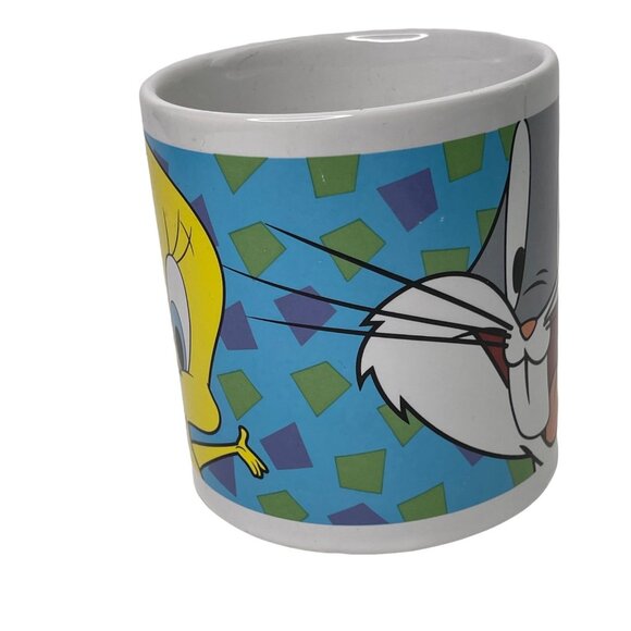 VTG 1998 Warner Bros. Looney Tunes Bugs and Tweety large 16ounce coffee mug - Picture 3 of 7